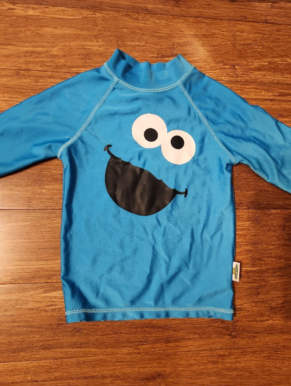Busch Gardens Sesame Place Sesame Street Cookie Monster Swim Rashguard, Small